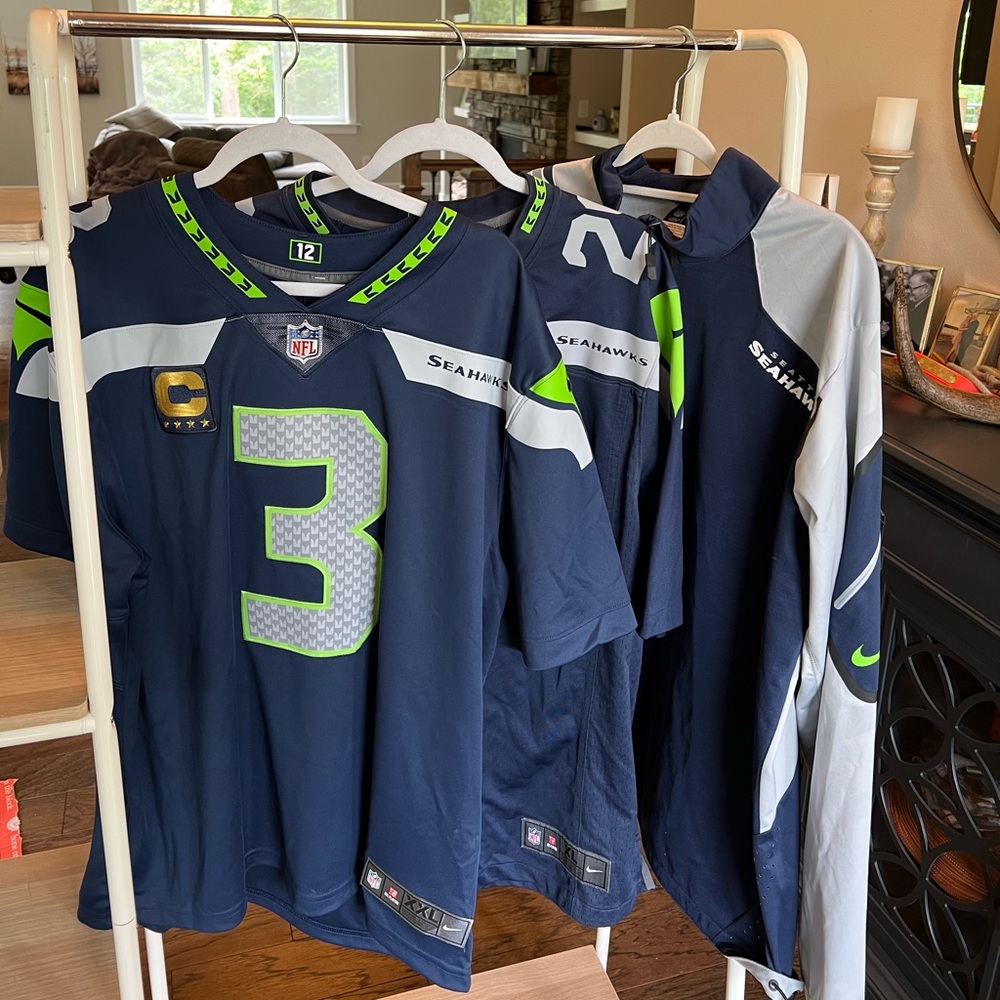 Seahawks Merchandise- 2 jerseys & 1 Jacket